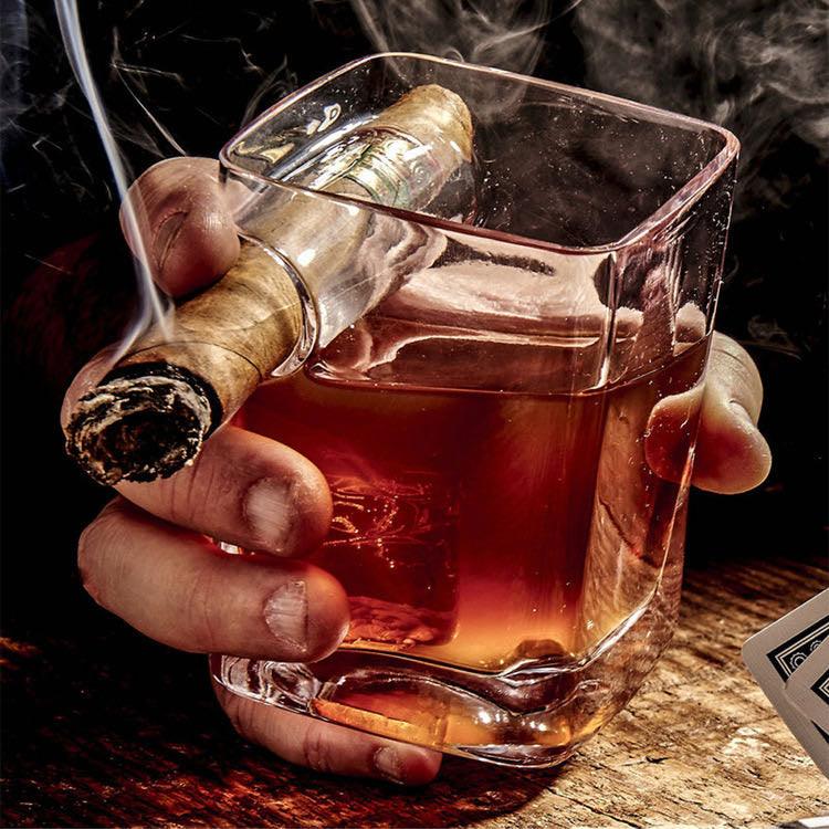 Square Glass-Set of 2 - Smokey Cocktail