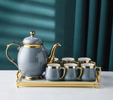 tea pot set | MYSTICAL TEAPOT & CUPS SET WITH TRAY