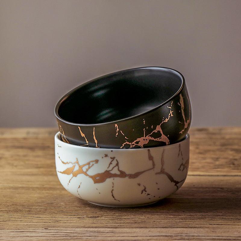 Rumbling Ceramic White Bowls - Smokey Cocktail
