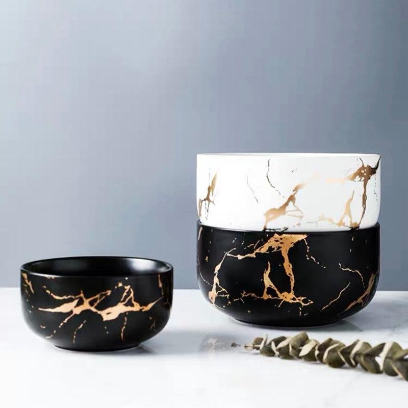 Rumbling Ceramic White Bowls - Smokey Cocktail