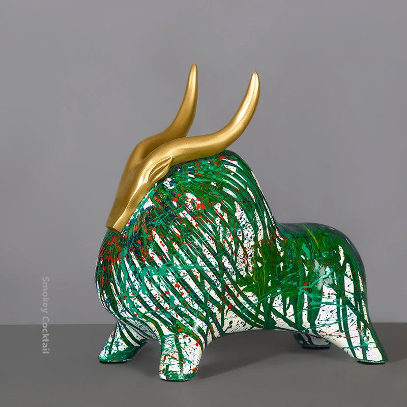 PAINTED YAK SCULPTURE - Smokey Cocktail