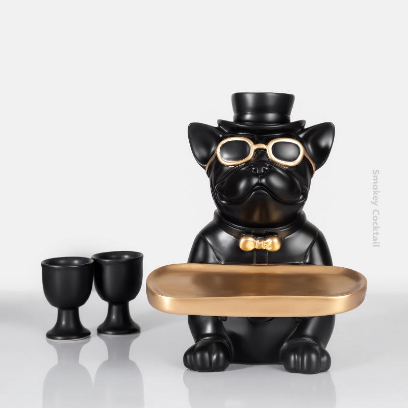 BULLDOG TRAY SCULPTURE - Smokey Cocktail