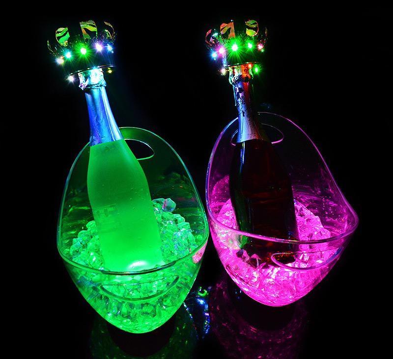 LED Ice Tub Bucket With Handle - Smokey Cocktail