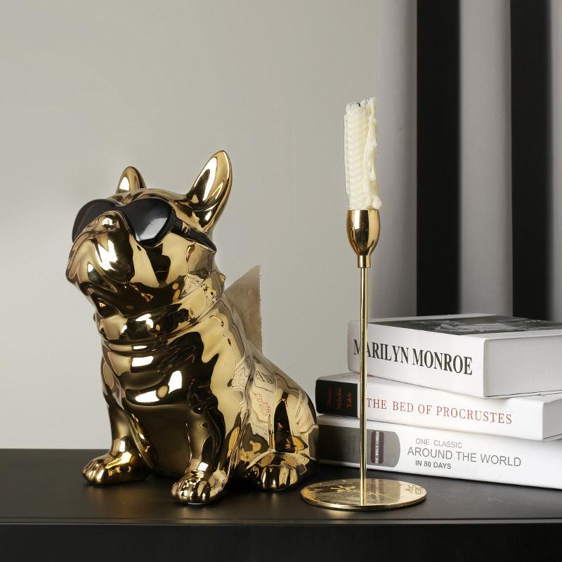 Magnum Dog Tissue Storage Figurine - Smokey Cocktail