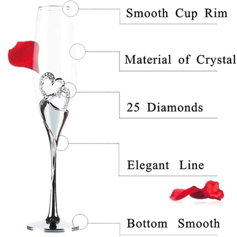 LOVE CHAMPAGNE FLUTE - SET OF 2 - Smokey Cocktail