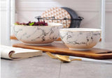 bowls for food  | IVORY CERAMIC BOWL WITH GOLDEN RIM