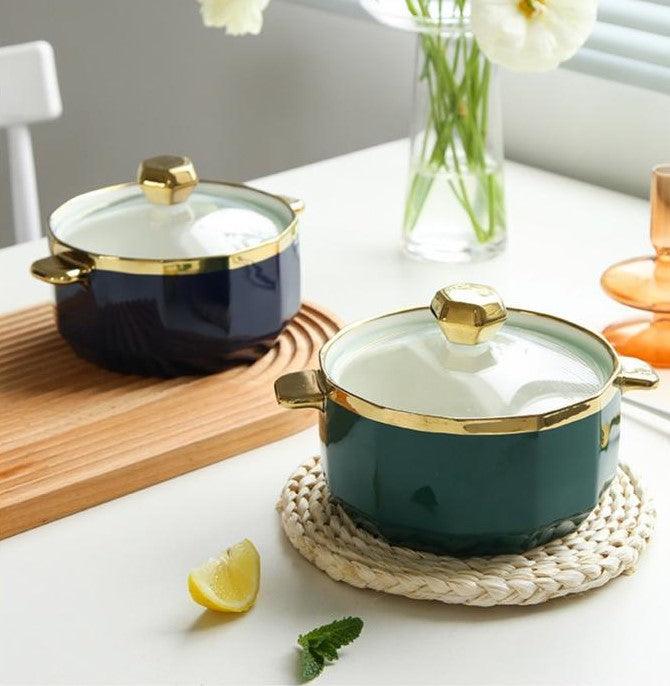 Ceramic Covered Dish - Smokey Cocktail