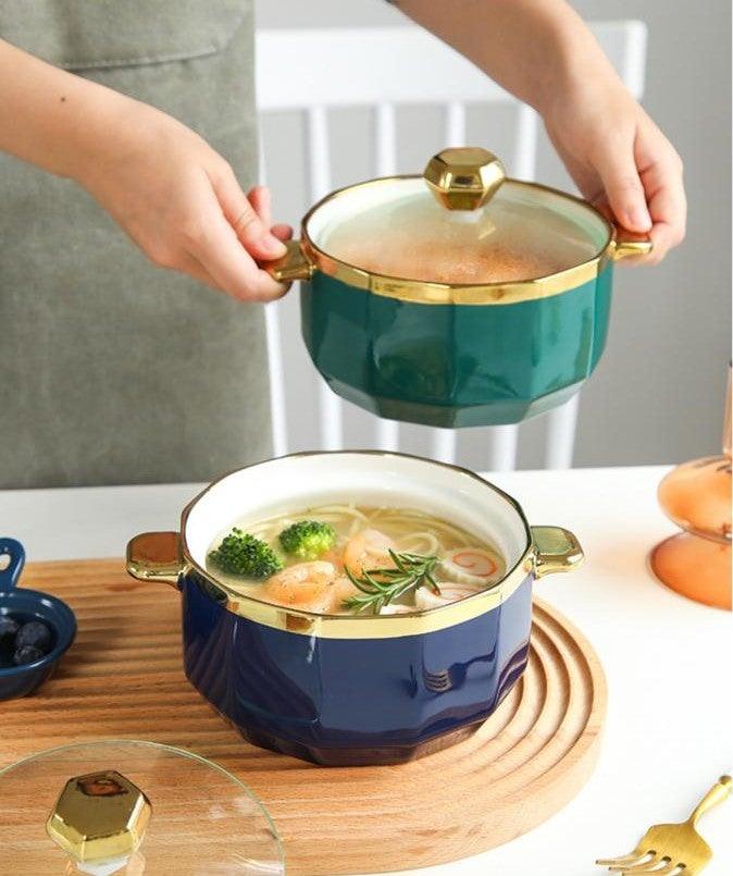 Ceramic Covered Dish - Smokey Cocktail