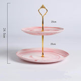 dessert stand set | ROUND TWO-TIER DESSERT STAND
