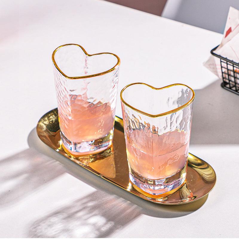 Cocktail Glass Set | Divine Glass With Gold Rim - Set Of 2