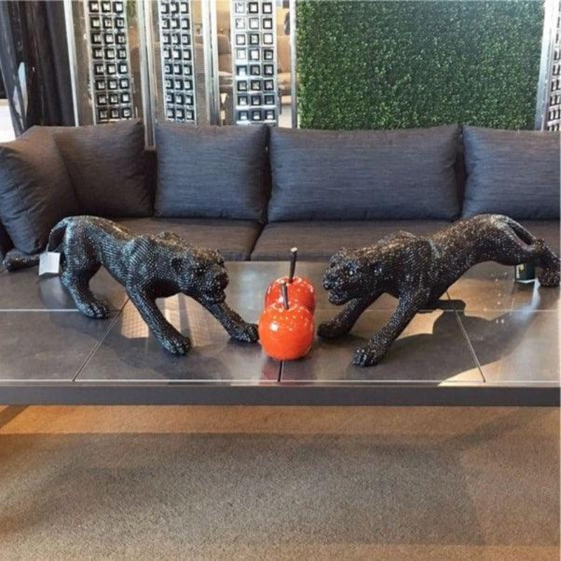 GLAM LEOPARD SCULPTURE - Smokey Cocktail