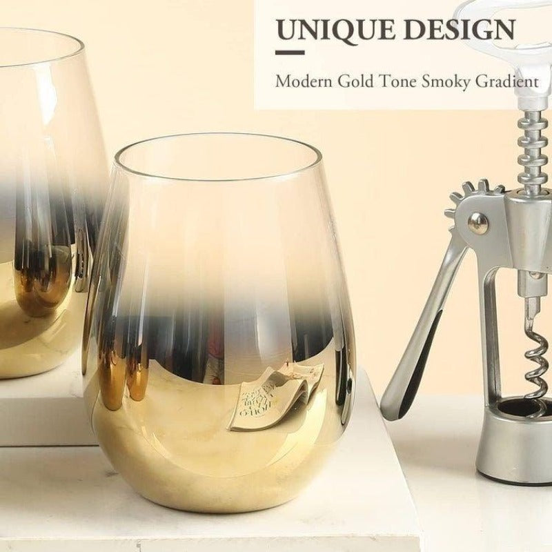 buy wine glasses online india | GOLDEN GLOW GLASSES - SET OF 2