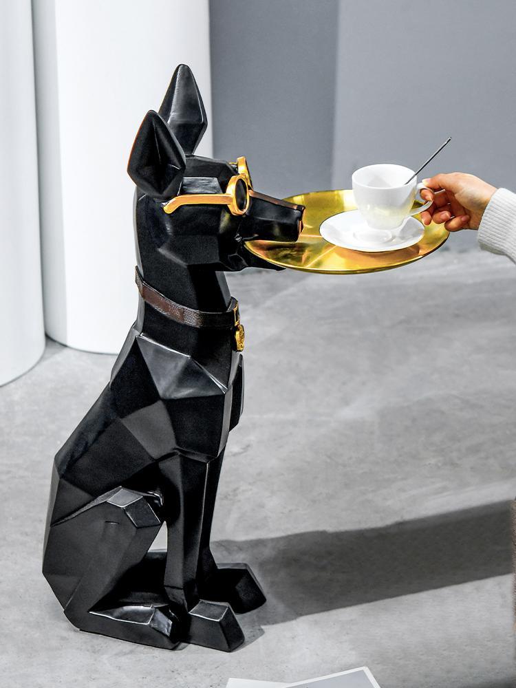 The Lean Dog Figurine With Tray - Smokey Cocktail