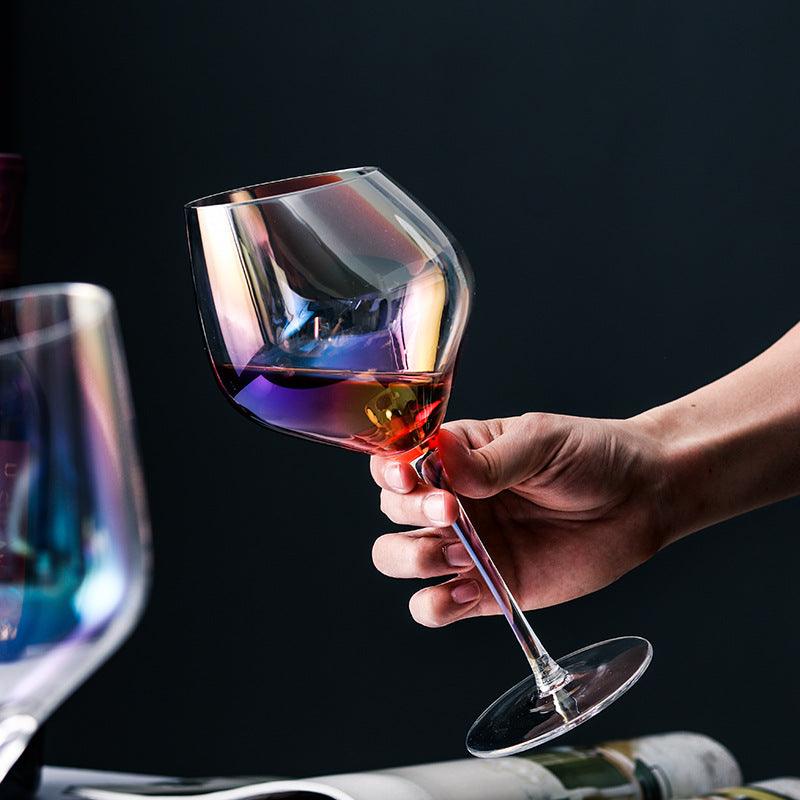 Slanting Pearl Wine Goblet - Set Of 2 - Smokey Cocktail