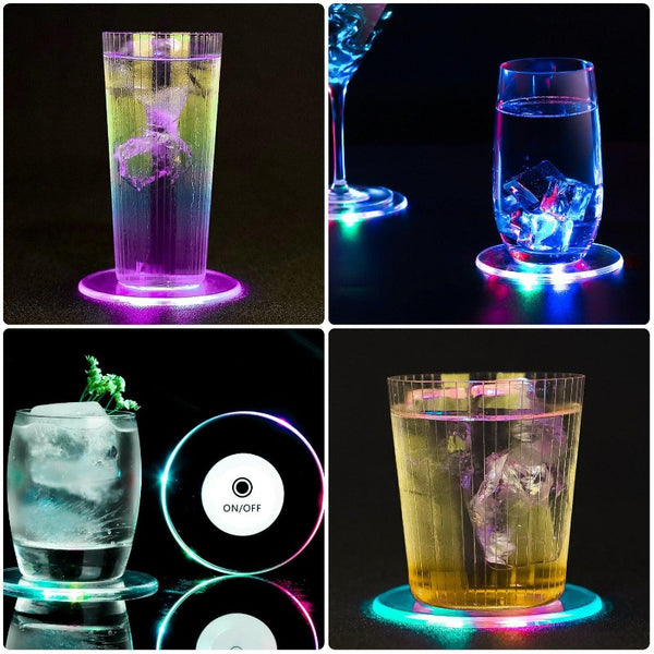 LED Coaster - Set Of 4 ( PRE-BOOKING - DELIVERY STARTS 10th FEB) - Smokey Cocktail