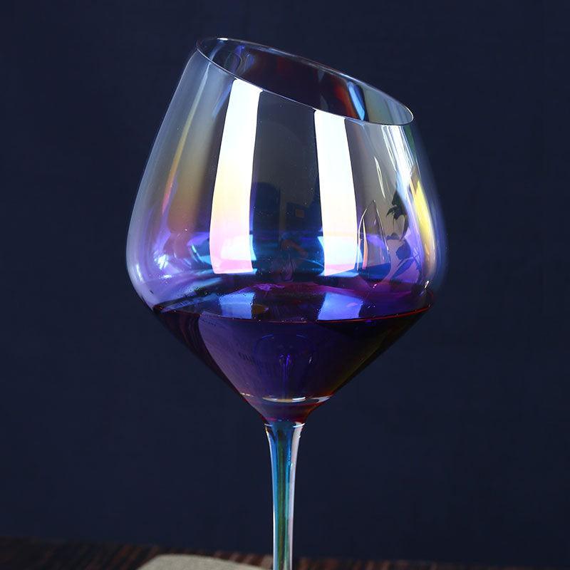 Slanting Pearl Wine Goblet - Set Of 2 - Smokey Cocktail