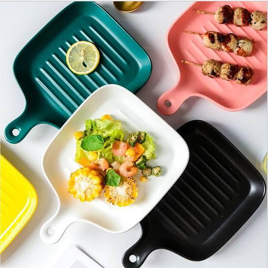 plate set | SKILLET HANDLE PLATE - SET OF 2