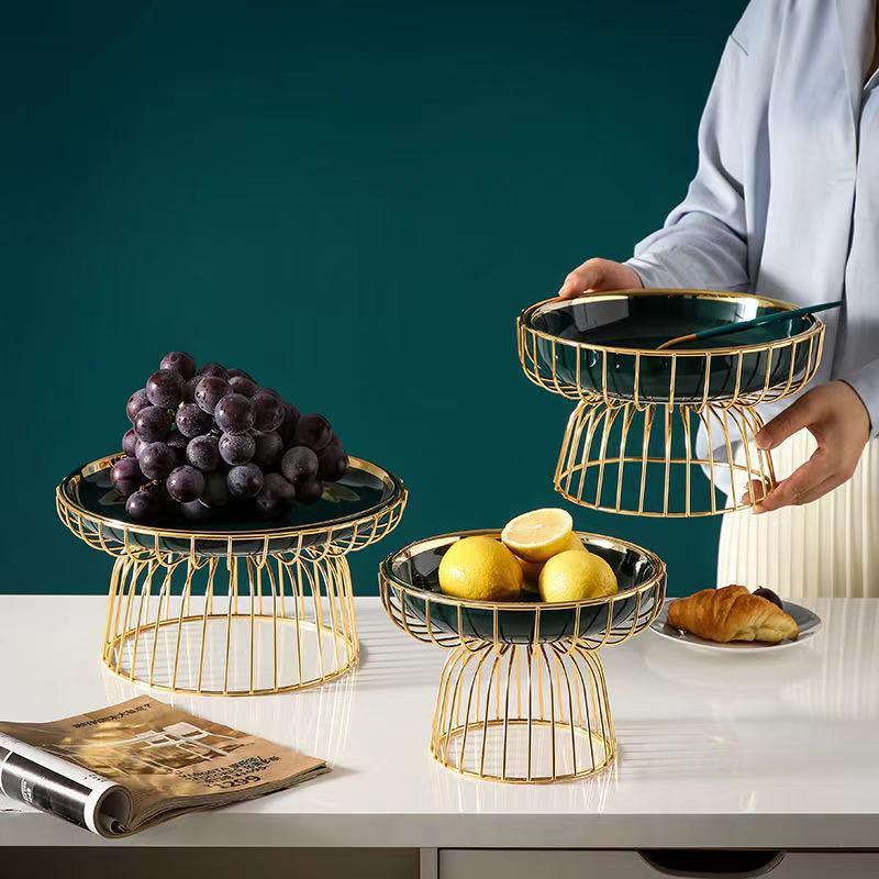 fruit stand for shop | IRON ART CERAMIC FRUIT STAND