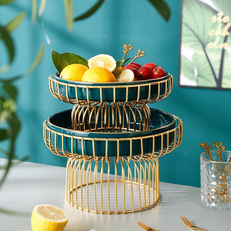 fruit stand for shop | IRON ART CERAMIC FRUIT STAND