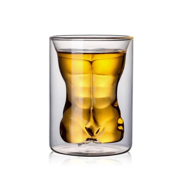 Buy Cocktail Glasses | Double Wall Male Torso Glass - Set Of 2