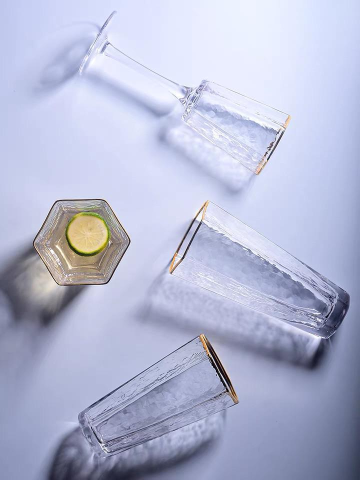 tall glasses online | PITTED TALL GLASS - SET OF 2